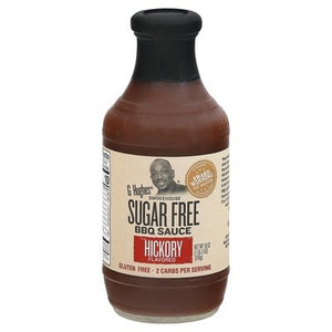 G Hughes BBQ Sauce Sugar Free Hickory Flavored Smokehouse 6/18 OZ [UNFI #1532548] [ebt]