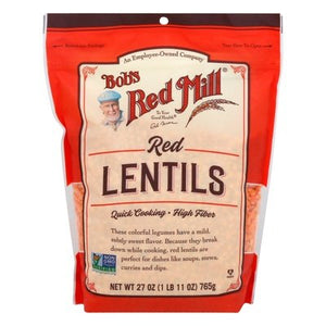 Bobs Red Mill Lentils Red 4/27 OZ [UNFI #2597128] [ebt]