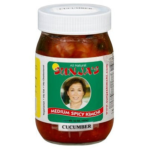 Sunjas Kimchi Medium Spicy Cucumber 12/16 OZ [UNFI #0426528] [ebt]
