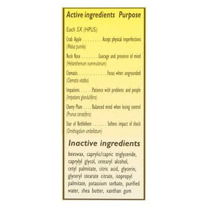 Bach Flower Essences Cream 1/30 GRM [UNFI #377424] T