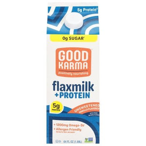 Good Karma Flaxmilk + Protein Vanilla Flavored Unsweetened 6/64 OZ [UNFI #1202035] [ebt] T