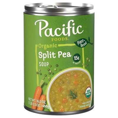 Pacific Foods Soup Split Pea Organic Plant-Based 12/16.5 OZ [UNFI #2854396] [ebt]