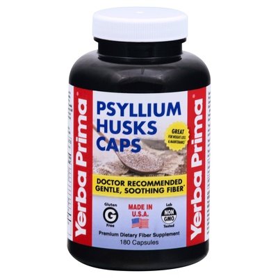 Yerba Prima Psyllium Husks Caps Capsules 180 Cap [UNFI #0771204] T