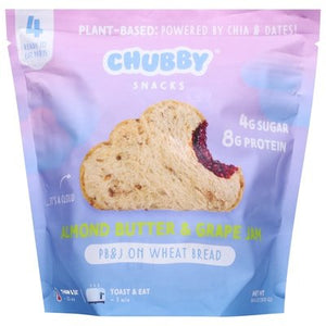 Chubby Snacks Pb&J Almond Butter & Grape 4 Pack 6/9.6 OZ [UNFI  #2843308]