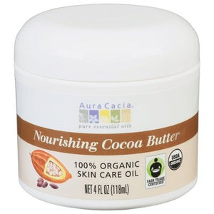 Aura Cacia Skin Care Oil 100% Organic Nourishing Cocoa Butter 4 OZ [UNFI #0448969] T