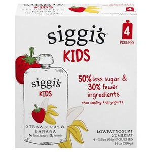 Siggis Yogurt Lowfat Strawberry & Banana Kids 6/4/3.5 Z [UNFI #2518405] [ebt]