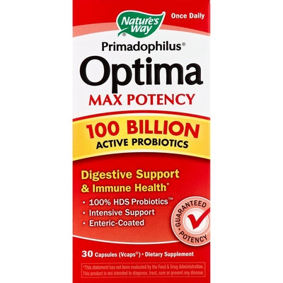 Natures Way Primadophilus Optima Max Potency Capsules 30 VCAP [UNFI #2039220] T
