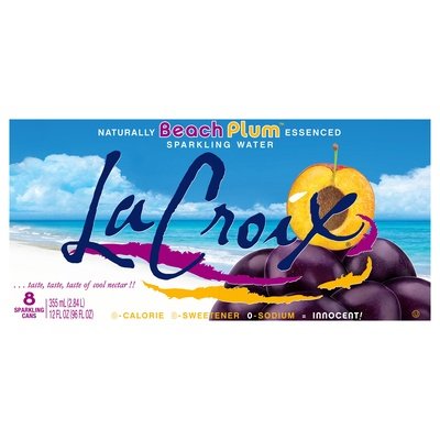 Lacrx Sprklng Wtr Beach Plum 3/8/12 OZ [UNFI #2726438] [ebt] T