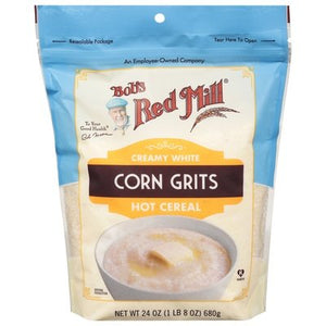 Bobs Red Mill Hot Cereal Corn Grits Creamy White 4/24 OZ [UNFI #2486405] [ebt]