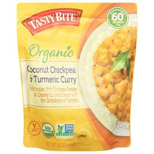 Tasty Bite Coconut Chickpea & Turmeric Curry Organic Mild 6/10 OZ [UNFI #2810307] [ebt]