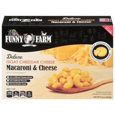 Funny Farm Macaroni & Cheese Goat Cheddar Cheese 8/9.5 OZ [UNFI #2886703] [ebt]