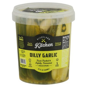 Cleveland Kitchen Pickled Spears Dilly Garlic 6/32 OZ [UNFI #2811461] [ebt]