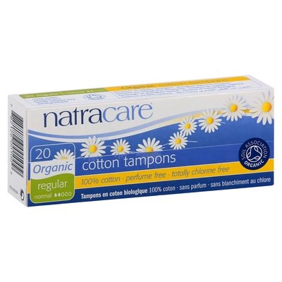 Natracare Tampons Cotton Organic Regular Normal 20 Ct [UNFI #0939249] T