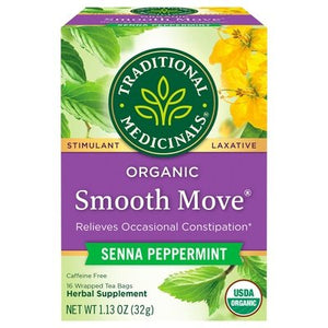 Traditional Medicinals Herbal Supplement Organic Senna Peppermint Smooth Move Tea Bags 6/16 BAG [UNFI #703405] [ebt]