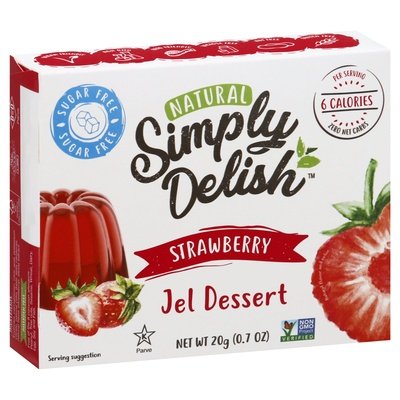Simply Delish Jel Dessert Strawberry 6/.7 OZ [UNFI #2030229] [ebt]