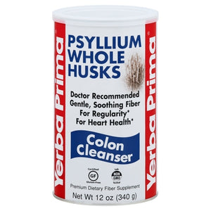 Yerba Prima Psyllium Whole Husks Colon Cleanser 12 OZ [UNFI #0811901] T