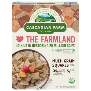 Cascadian Farm Cereal Organic Multi Grain Squares 10/12.3 OZ [UNFI #1236124] [ebt]
