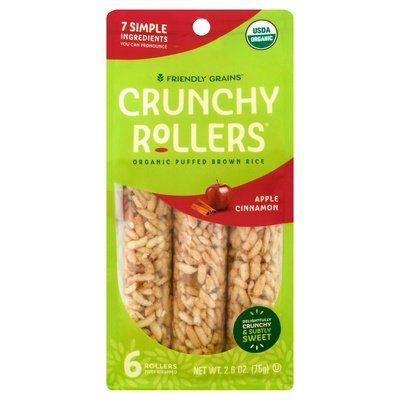 Crunchy Rice Rollers Crunchy Rollers Apple Cinnamon 8/2.6 OZ [UNFI #2303873] [ebt]