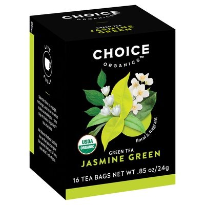 Choice Organics Green Tea Jasmine Green Bags 6/16 Bag [UNFI #0848887] [ebt]