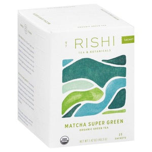 Rishi Tea Green Tea Organic Matcha Super Green Sachets 6/15 BAG [UNFI #1588144] [ebt]