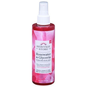 Heritage Store, Inc Rosewater & Glycerin 8 OZ [UNFI #1157304] T