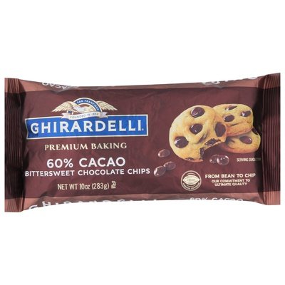 Ghirardelli Chocolate Chips Bittersweet 60% Cacao 12/10 OZ [UNFI #1018449] [ebt]