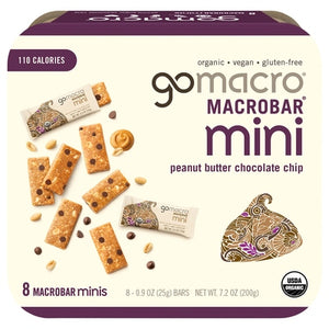 Gomacro Macrobar Peanut Butter Chocolate Chip Mini 7/7.2 OZ [UNFI #3055555] [ebt]