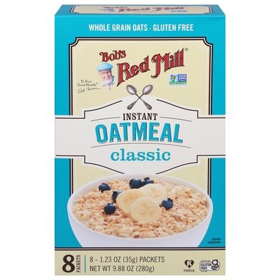 Bobs Red Mill Oatmeal Instant Classic 8 Packets 4/9.88 OZ [UNFI #2710127] [ebt]