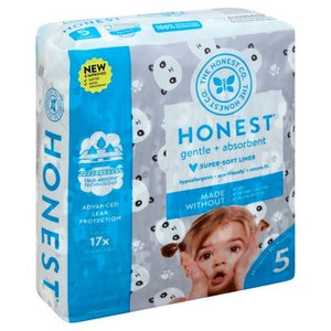 The Honest Company Diapers Gentle + Absorbent Pandas 5 (27+ Pounds) 20 CT [UNFI #2303014] T