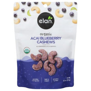 Elan Cashews Organic Acai Blueberry 8/5.3 OZ [UNFI #2884062] [ebt]
