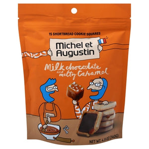 Michel Et Augustin Cookie Squares Shortbread Milk Chocolate And Melty Caramel 6/4.9 OZ [UNFI #2398139] [ebt]