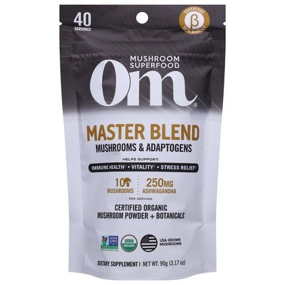 Om Master Blend Mushrooms & Adaptogens Powder 3.17 OZ [UNFI #2577518] T