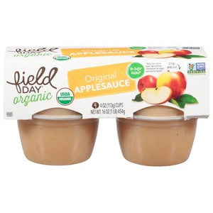 Field Day Applesauce Organic Original 18/4/4 OZ [UNFI #1816586] [ebt]