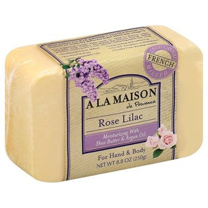 A La Maison Soap Rose Lilac for Hand & Body 8.8 OZ [UNFI #1781400] T