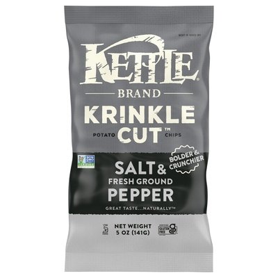 Kettle Brand Potato Chips Salt & Fresh Ground Pepper 15/5 OZ [UNFI #725713] [ebt]