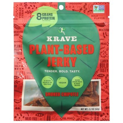 Krave Jerky Plant-Based Smoked Chipotle 8/2.2 OZ [UNFI #2538981] [ebt]