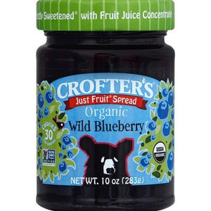 Crofters Fruit Spread Organic Wild Blueberry 6/10 OZ [UNFI #0683144] [ebt]