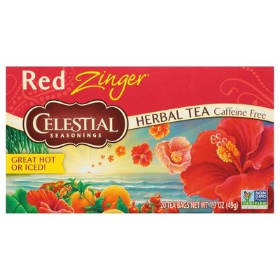 Celestial Seasonings Red Zinger Caffeine Free Herbal Tea Bags 6/20 Bag [UNFI #0630988] [ebt]