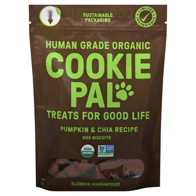 Cookie Pal Dog Biscuits Human Grade Organic Pumpkin & Chia Recipe 8/10 OZ [UNFI #2904258]