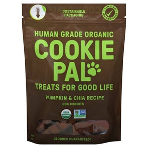 Cookie Pal Dog Biscuits Human Grade Organic Pumpkin & Chia Recipe 8/10 OZ [UNFI #2904258]