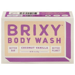 Brixy Body Wash Bar Coconut Vanilla 1/4 OZ [UNFI #2838928] T