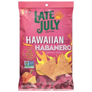 Late July Snacks Tortilla Chips Hawaiian Habanero 12/7.8 OZ [UNFI #3045549] [ebt]