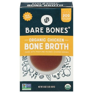 Bare Bones Bone Broth Organic Chicken 6/16 OZ [UNFI #2974376] [ebt]