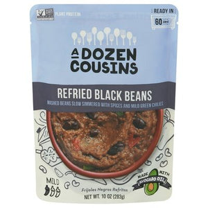 A Dozen Cousins Black Beans Refried 6/10 OZ [UNFI #2632396] [ebt]
