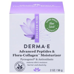 Derma E Advanced Peptides & Flora-Collagen Moisturizer Skin Restore 1/2 OZ [UNFI #610659] T