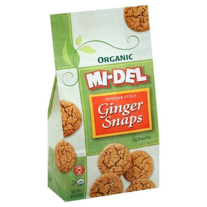 Mi-Del Ginger Snaps Organic Swedish Style 8/8 OZ [UNFI #2006518] [ebt]