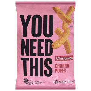 From The Ground Up Churro Puffs Cinnamon 12/4 OZ [UNFI #2893287] [ebt]