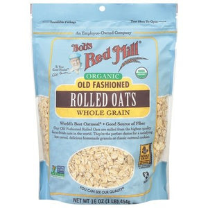 Bobs Red Mill Rolled Oats Organic Whole Grain Old Fashioned 4/16 OZ [UNFI #2275766] [ebt]