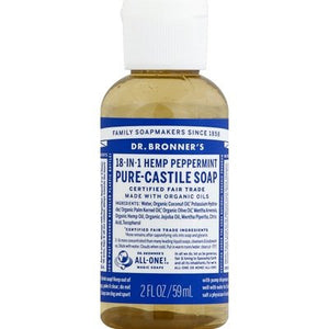 Dr Bronners Soap Pure-Castile 18-In-1 Hemp Peppermint 2 OZ [UNFI #0814392] T
