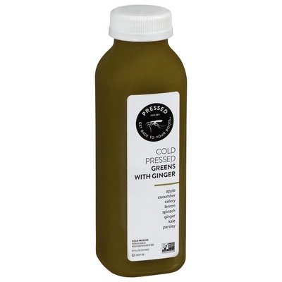 Pressed Juicery Juice Greens with Ginger Cold Pressed 6/12 OZ [UNFI #2374536] [ebt] T